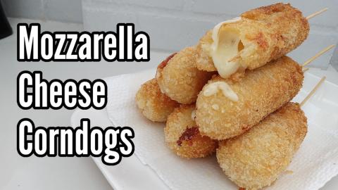 MOZZARELLA CHEESE CORNDOGS | How to make Korean Corndogs ...
