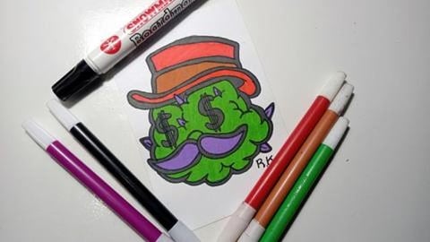 Drawing Graffiti Character Money Buds