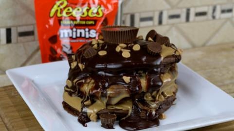 Reese's Chocolate Peanut Butter Pancakes