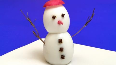 How to Make Egg Snowman / Fun Food for Christmas & Winter...