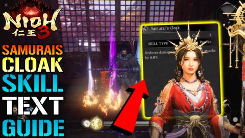 Nioh 3: "Samurai's Cloak" Skill Text Guide! Reduce Range ...