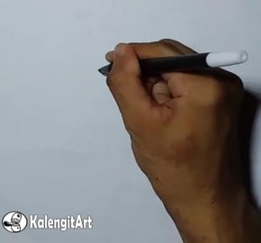 Drawing evil Teddy bear character