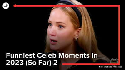 Watch: Jennifer Lawrence Tears Up Over Hot Wings