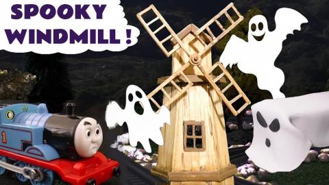 Thomas & Friends Spooky Windmill Prank with Play Doh Ghos...