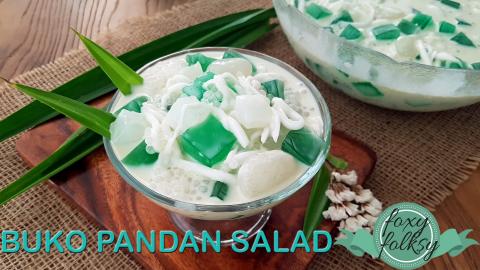 How To Make Easy BUKO PANDAN SALAD | FOXY FOLKSY Recipes - RecipePanda