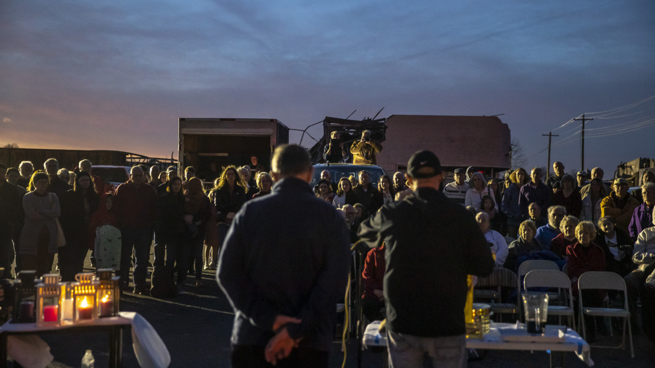 Mayfield churches hold Christmas Eve service, say farewell to buildings