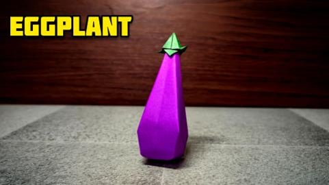 Origami Eggplant | Origami Brinjal | Origami tutorial | P...