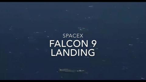 Space X Falcon 9 Landing in the Middle of Ocean 