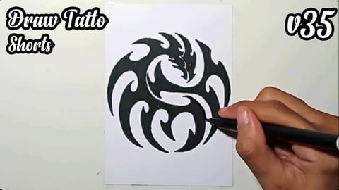 Draw tatto v35 #shorts