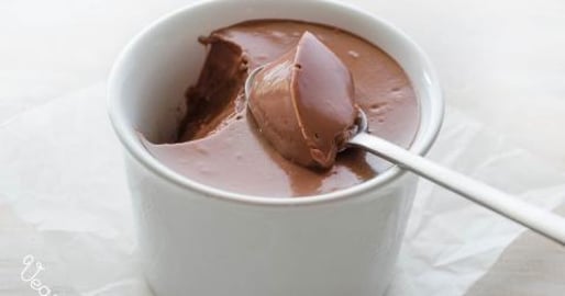 Ceamy hot chocolate custard.