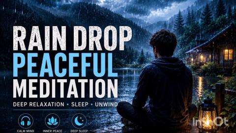 Rain Drop Sounds   Peaceful Meditation Music  Deep Sleep ...