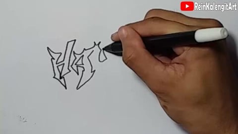 Drawing Graffiti name HAYDIR