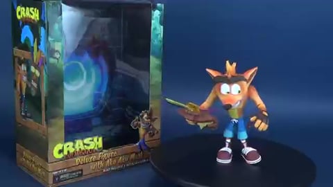 NECA Toys Crash Bandicoot Ultra Deluxe Crash with Aku Aku...