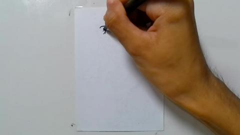 Drawing big brother walking zombie graffiti