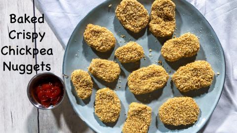Baked Crispy Chickpea Nuggets