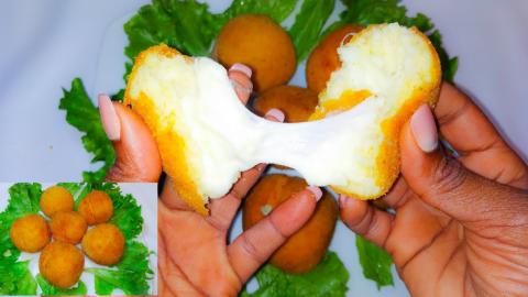 Potatoe bombs, filled with mozzerella cheese