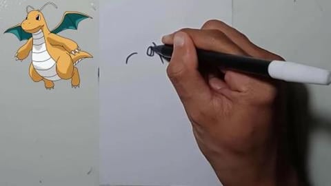 Drawing Pokemon DRAGONITE Shorts
