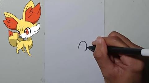 Drawing Pokemon FENNEKIN