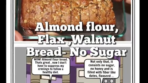 Super Healthy Almond Flour, Flax, Walnut Keto bread-No Su...