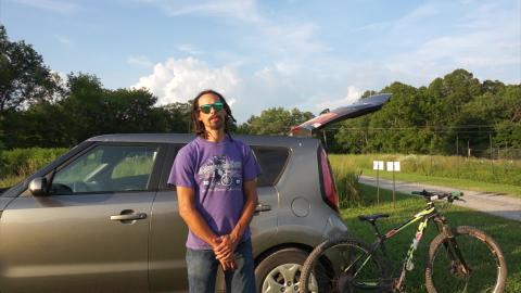 having fun on the pump track