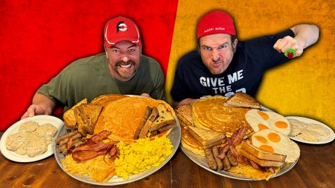Attempting the ULTIMATE Breakfast Omelet Challenge in Mic...