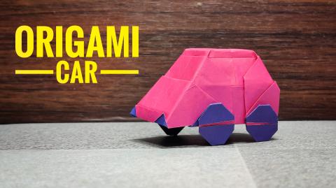 Origami Car _ Origami toys _ Origami tutorial _ Paper cra...