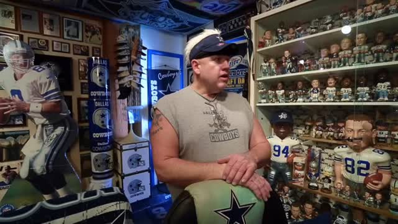 Cowboys fan turns home into museum of blue and silver collectibles