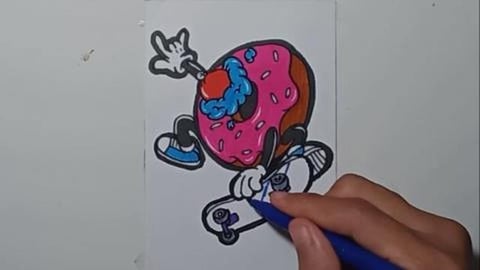 Drawing Graffity Character DONUT SKATE