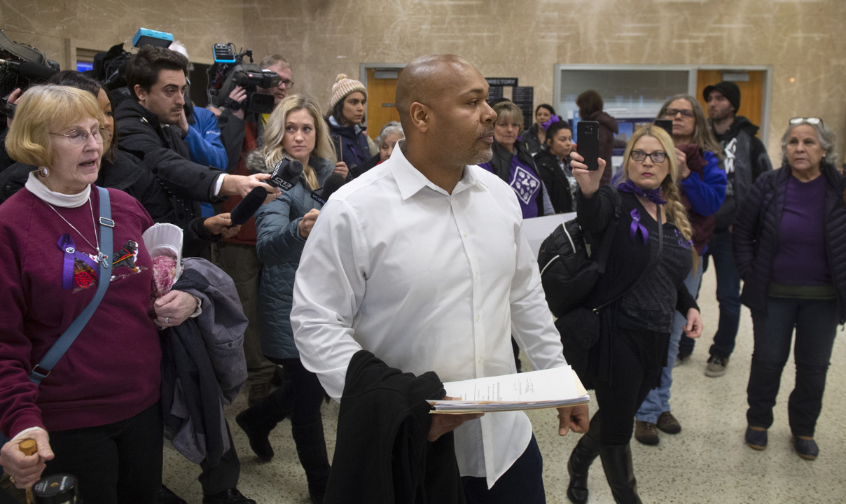 Elmer Givens Jr. was confronted by animal rights activists as he