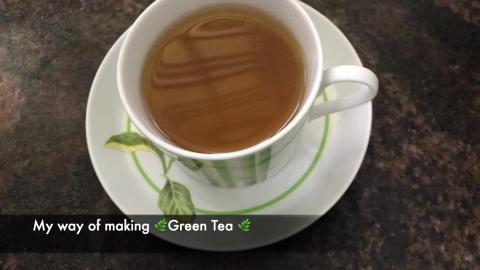 making my green tea