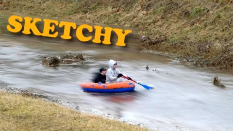 Extreme Rafting Down MUDDY DITCH! - Vlog