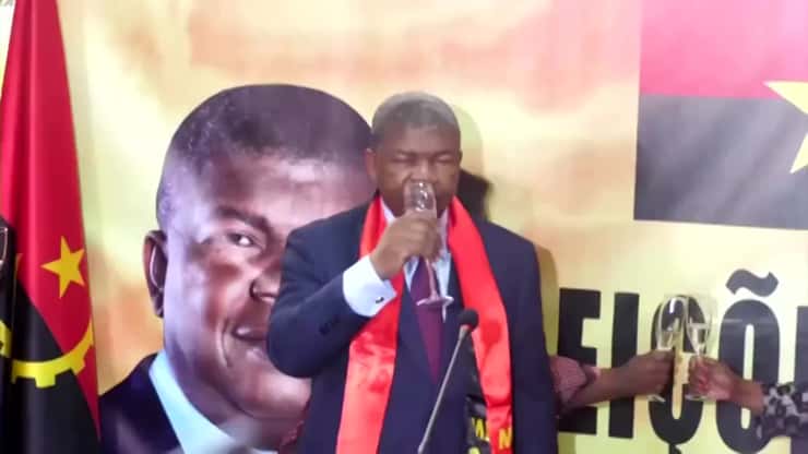 Angola's president celebrates election results