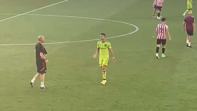 Cristiano Ronaldo storms down the tunnel after Manchester United's 4-0 defeat to Brentford