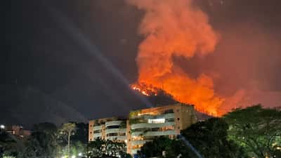 Reportaron incendio de gran magnitud en El Ávila