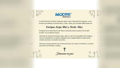 Obituario Enrique Jorge Mier y Terán Díaz