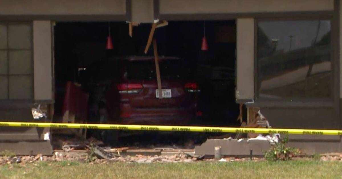 SUV crashes into Denny's in Texas.