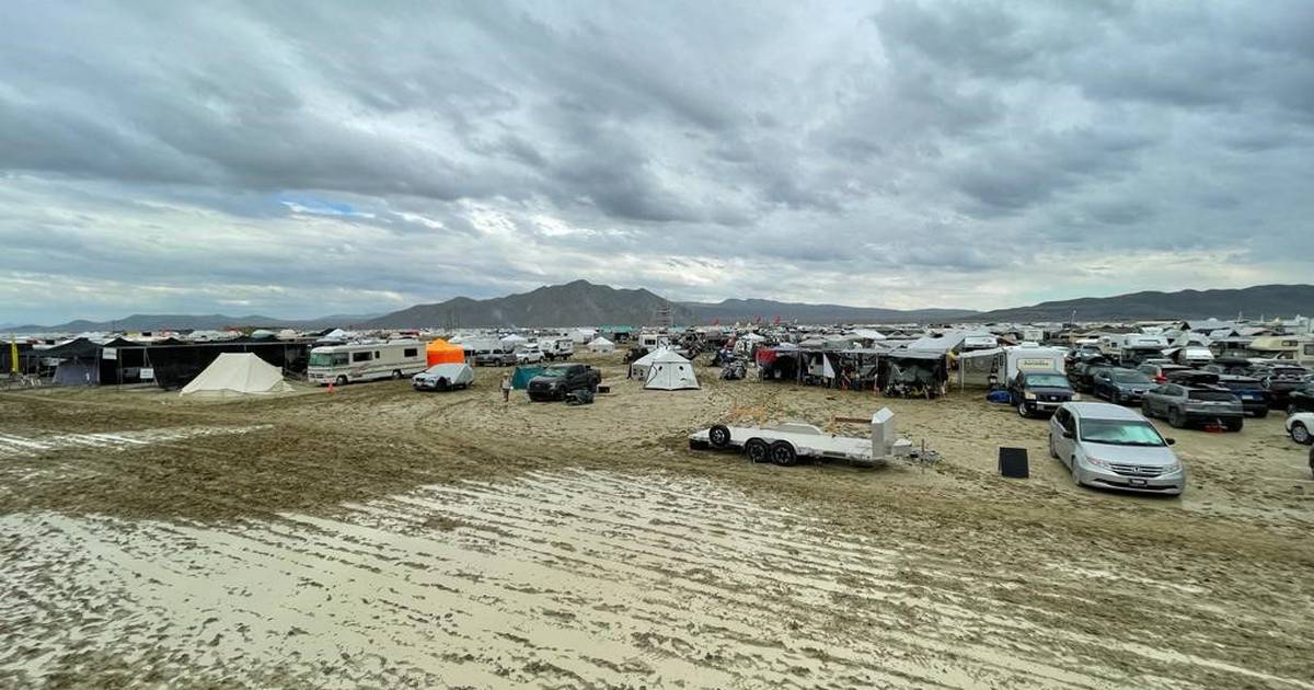 Storms at Burning Man festival leave thousands stranded in muddy Black Rock Desert