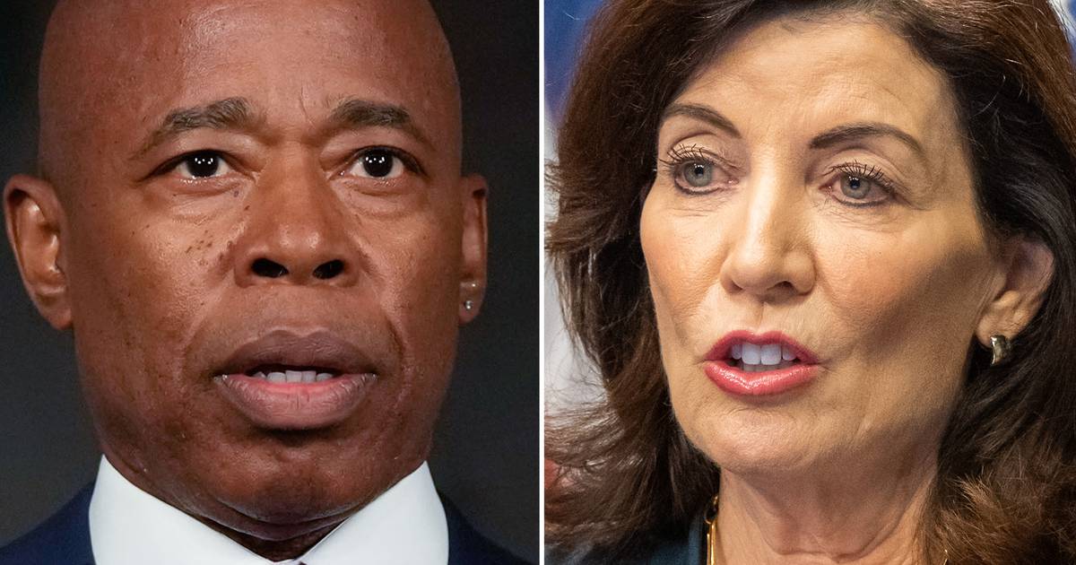 Mayor Eric Adams and Gov. Kathy Hochul