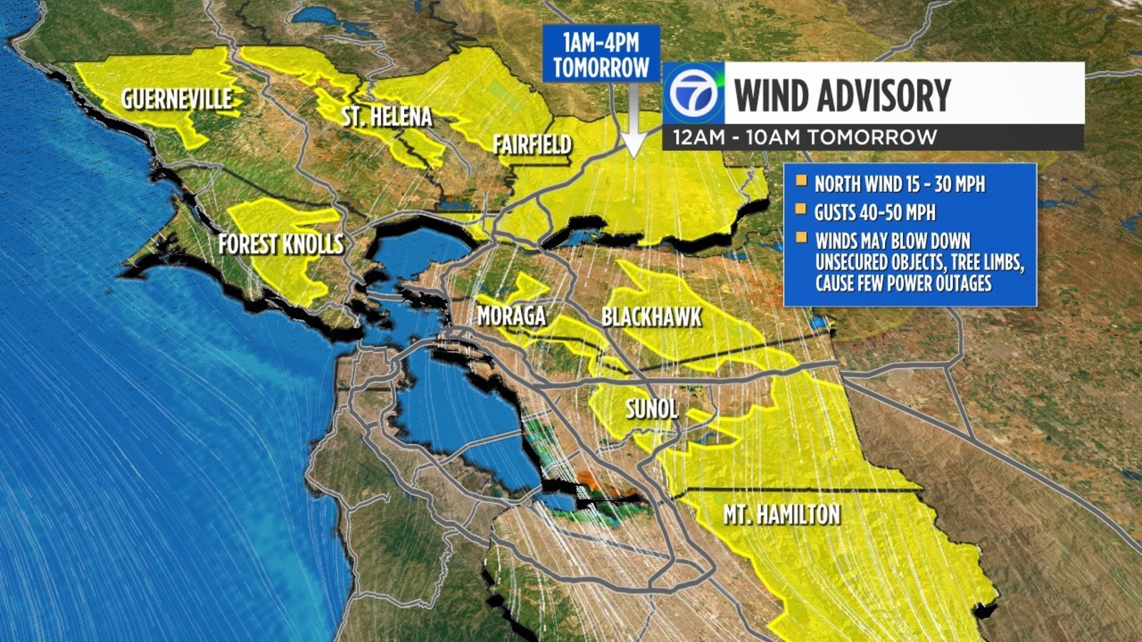 Dangerous wind storm to hit Bay Area overnight into Thursday morning