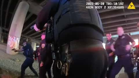 SF: Police release body-cam footage showing officers shooting down two men engaged in struggle